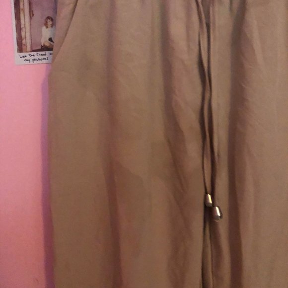 Beige Comfy Stylish Work Pants - Picture 2 of 4
